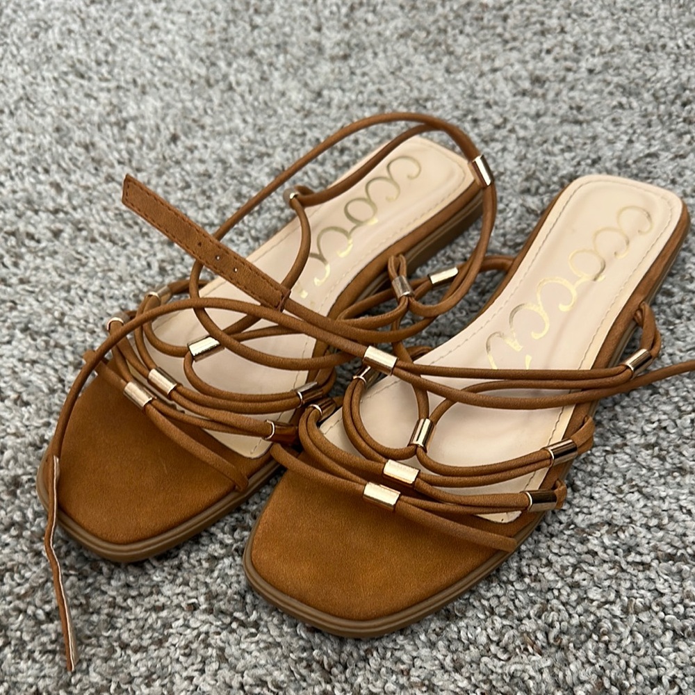 Coconuts by Matisse Brown Sandals with Strappy Design